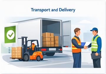 Bestätigung der Verladung, des Transports und der erfolgreichen Zustellung der Fracht